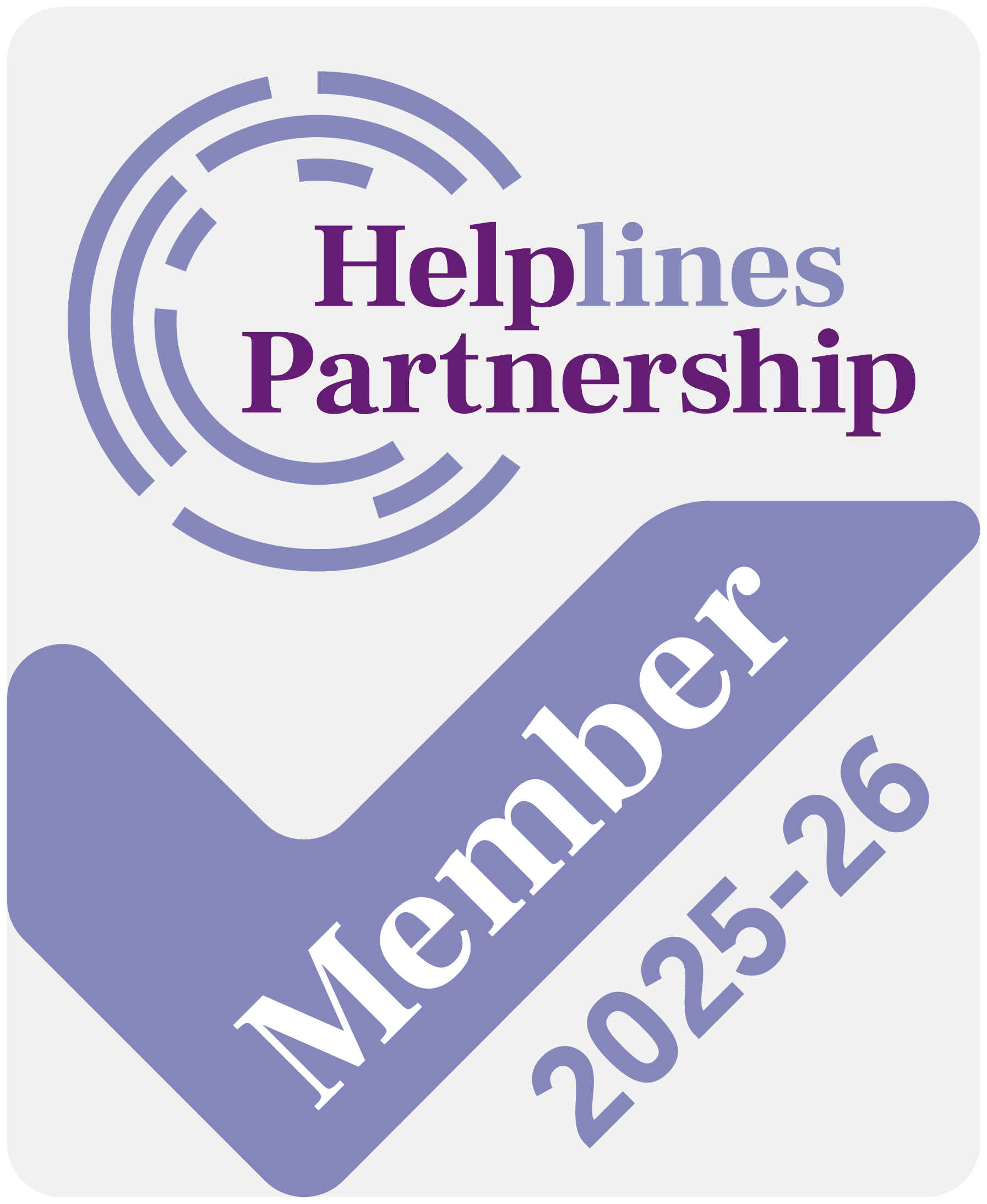 Helplines partnership member 2025-26